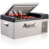 Alpicool C15 15 litros Mini Nevera de Coche portátil Eléctrica 12-24V CC Refrigerador de Coche para Hogar Aire Libre…